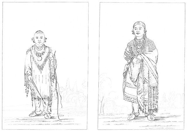 Sac and Fox Indians, 1841.Artist: Myers and Co