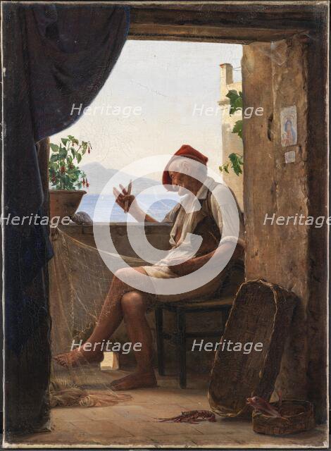 A Fisherman from Sorrento, Italy, 1860. Creator: Carl Bloch.