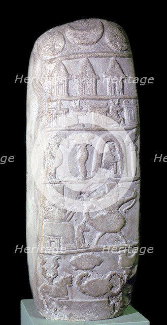 Babylonian boundary-stone (kudurru) of the time of King Nebuchadnezzar I of Babylon, c1125-1104 BC. Artist: Unknown