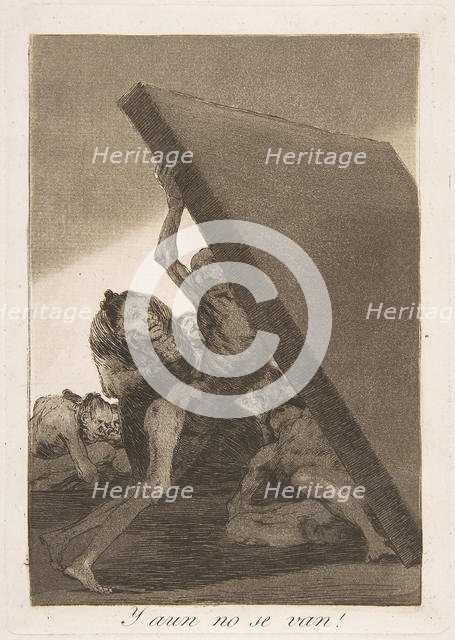 Plate 59 from 'Los Caprichos': And still they don't go! (Y aun no se van!), 1799. Creator: Francisco Goya.