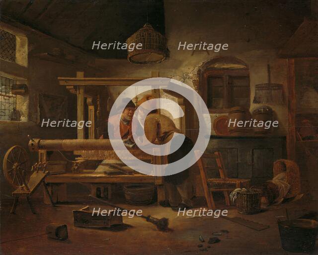 Weaver's Workshop, 1659. Creator: Cornelis Gerritsz. Decker.