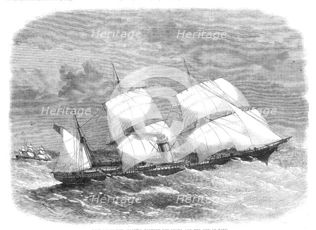 Race across the Atlantic between the Russia and the City of Paris, 1869. Creator: Unknown.