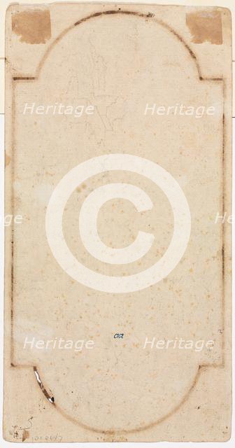 Fragment of an Arch (tracing from recto) (verso), first half 1700s. Creator: Andrea Locatelli (Italian, 1695-1741).