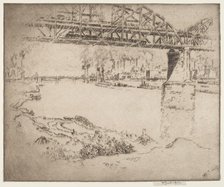 The City Bridge, St. Louis, 1919. Creator: Joseph Pennell.