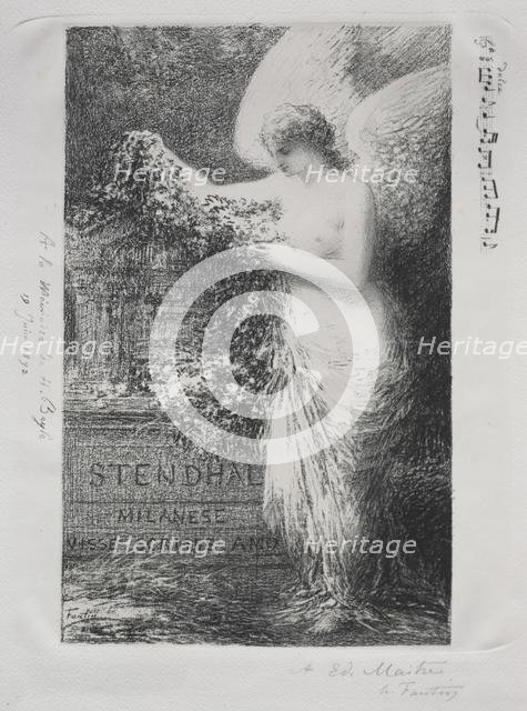 À Stendhal, 1892. Creator: Henri Fantin-Latour (French, 1836-1904).