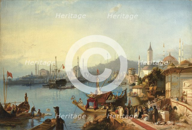 The Arrival Of Sultan Abdülmecid At The Nusretiye Mosque, 1842. Artist: Jacobs, Jacob (1812-1879)