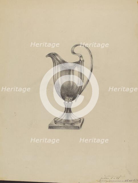 Silver Pitcher, 1935/1942. Creator: Gerald Bernhardt.