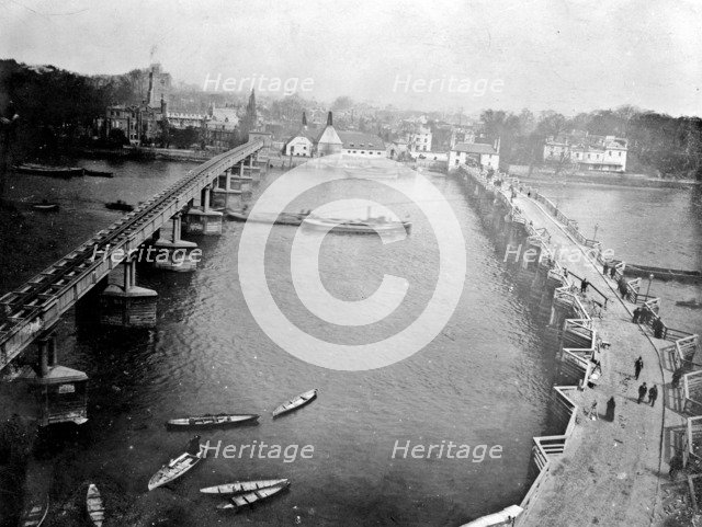 Putney Bridge, London, c1850-c1880. Artist: Unknown