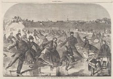Skating on the Ladies' Skating-Pond in the Central Park, New York, published 1860. Creator: Winslow Homer.
