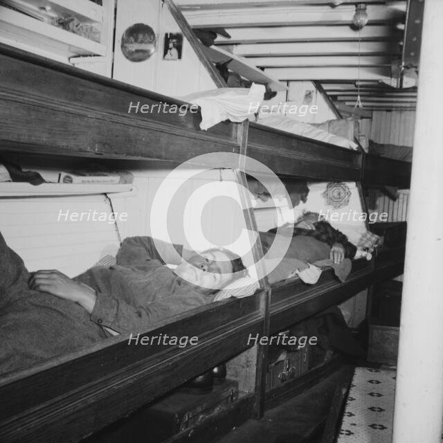 On board the fishing boat Alden, out of Gloucester, Massachusetts, 1943. Creator: Gordon Parks.