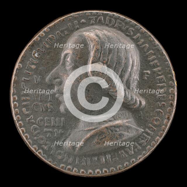 Taddeo di Guidacci Manfredi I, Count of Faenza and Lord of Imola 1449 [obverse], 1461. Creator: Gianfrancesco Enzola.