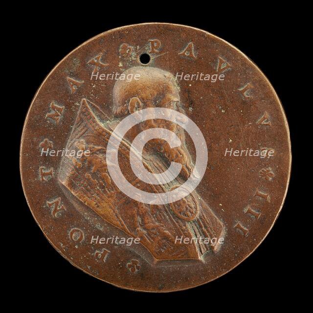 Paul III (Alessandro Farnese, 1468-1549), Pope 1534 [obverse], c. 1540. Creator: Unknown.