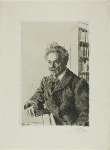 August Strindberg, 1910. Creator: Anders Leonard Zorn.