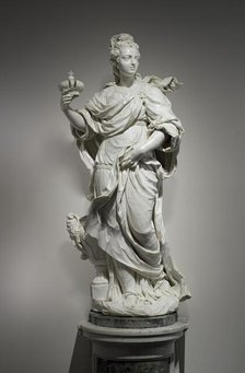 Pair of Allegorical Figures of Wealth and Prudence, from Palazzo Giugni, Florence..., c.1703-c.1708. Creator: Giovanni Baratta.