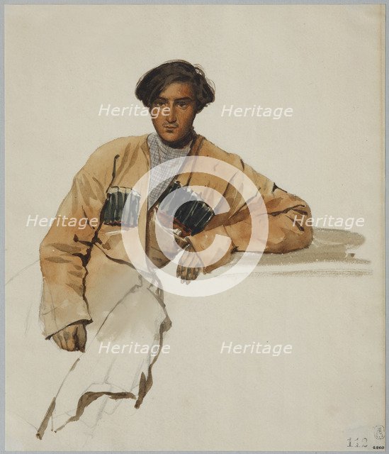 Portrait of Christophor Dmitrievich Sanikidze, 1841. Artist: Gagarin, Grigori Grigorievich (1810-1893)