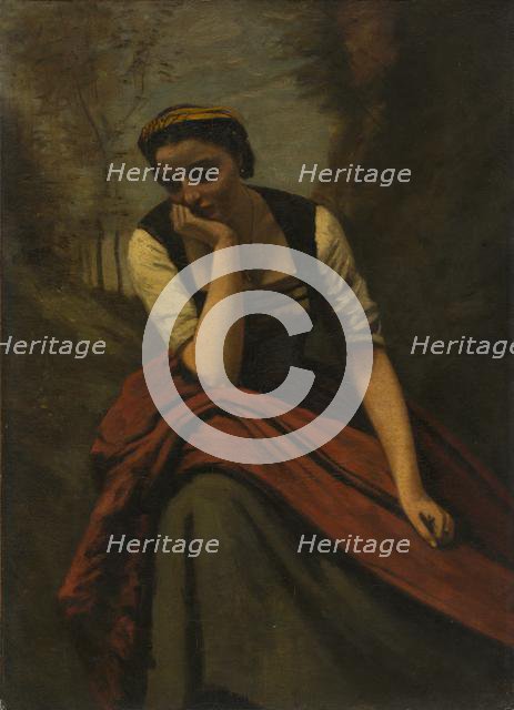 Woman Meditating, after 1868. Creator: Unknown.