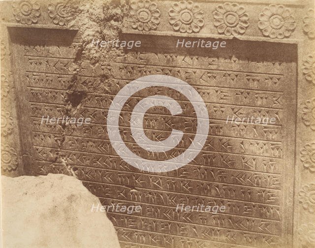 (18) [Inscription, Old Persian in Cuneiform], 1840s-60s. Creator: Luigi Pesce.