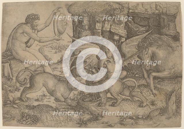Allegorical Theme: Combat of Animals, c. 1515/1520. Creator: Master of the Beheading of St. John the Baptist.