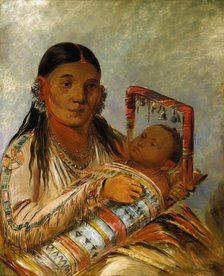 Chée-ah-ká-tchée, Wife of Nót-to-way, 1835-1836. Creator: George Catlin.