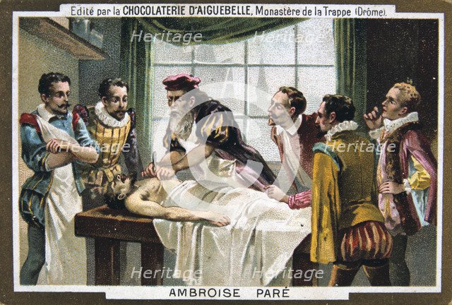 Ambroise Pare, 16th-century French military surgeon, (19th century). Artist: Unknown