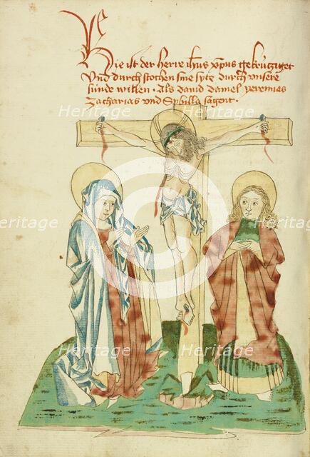 The Crucifixion; Barlaam und Josaphat, 1469. Creators: Hans Schilling, Diebolt Lauber.