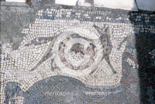Floor Mosaic of Romulus, Remus and Wolf, Roman Villa, Carthage, Tunisia,  2nd-3rd century. Artist: Unknown.