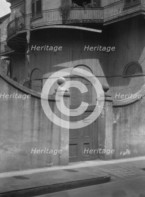 Outer court of the old Louisiana Bank, 401 Royal Street, New Orleans, between 1920 and 1926. Creator: Arnold Genthe.