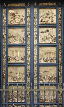 The Gates of Paradise in the Florence Baptistry (Copy), 1425-1452. Artist: Ghiberti, Lorenzo (1378-1455)