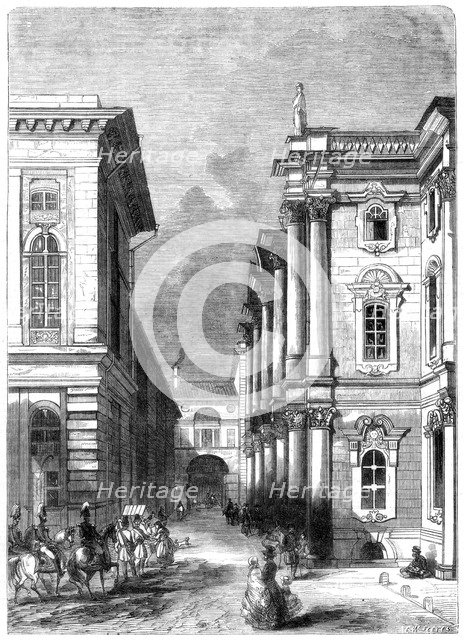 Part of the Imperial Palace at St Petersburg, Russia, 1864.Artist: C W Seeres