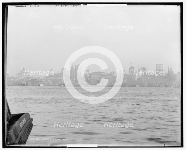New York from Jersey City, c1900. Creator: Unknown.