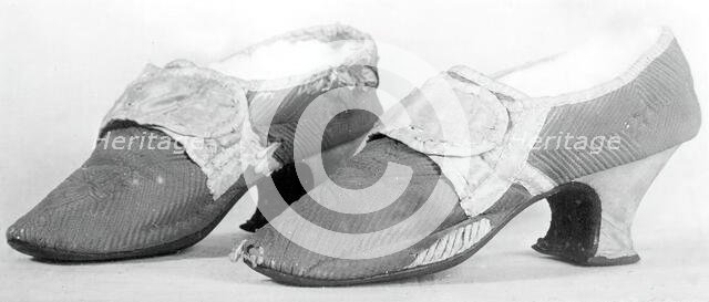 Pair of Shoes, England, c.1770s. Creator: Unknown.