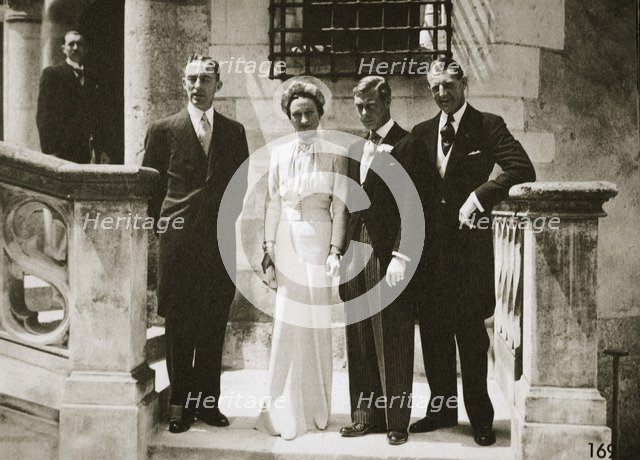 The wedding party at the marriage of the Duchess and Duke of Windsor, France, 3 June 1937. Artist: Unknown