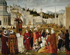 The Sermon of St. Stephen at Jerusalem. Artist: Carpaccio, Vittore (1460-1526)