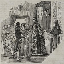 Marriage of Manuel de Godoy y Alvarez and Maria Teresa de Borbon y Vallabriga, 1797, (1851).  Creator: Unknown.