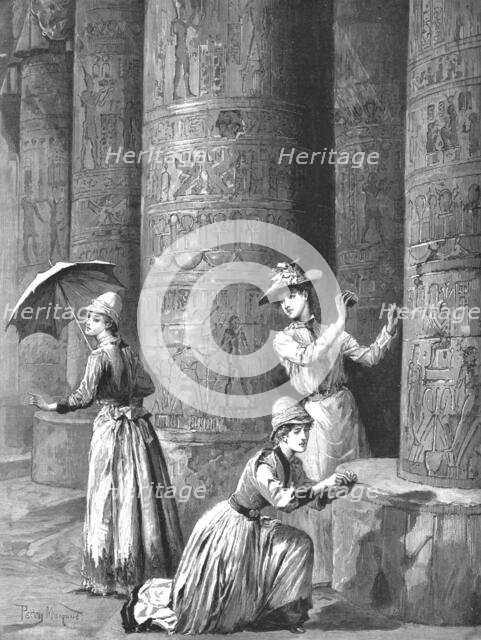 ''Modern Iconoclasts at work on the Monuments of Ancient Egypt', 1890. Creator: Percy Macquoid.