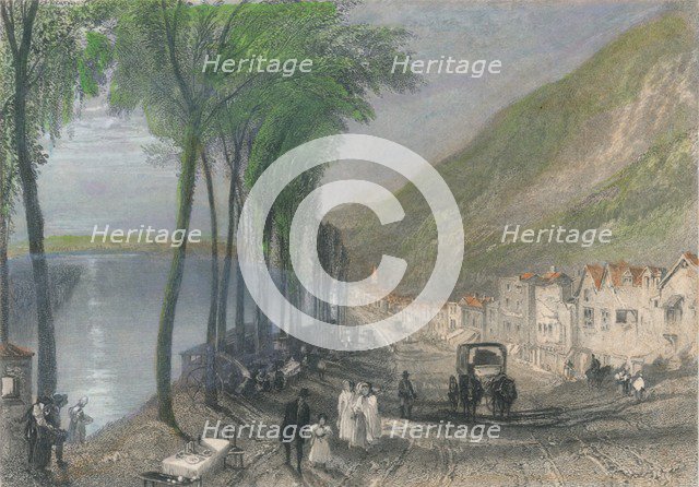 'View on the Seine, between Mantes and Vernon', 1837. Artist: Edward Paxman Brandard.