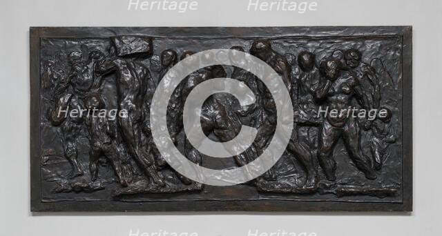 Fugitives (Emigrants), model c. 1850/1852, cast 1893. Creator: Honore Daumier.