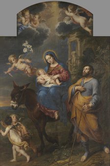 The Flight into Egypt, 1652. Creator: Marc Antonio Garibaldo.