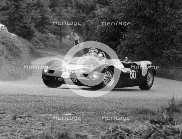John Barnes in the Wiscombe Hill Climb, Devon, July 1966. Artist: Unknown