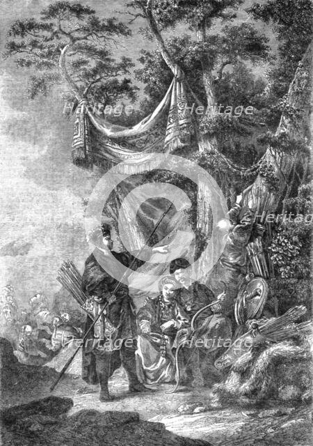 'Ancient Kalmouc encampment on the banks of the Danube; Danubian Principalities 1854', 1854. Creator: Unknown.