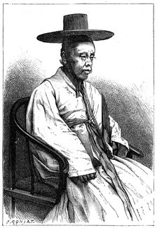 Korean man, 19th century. Artist: E Ronjat