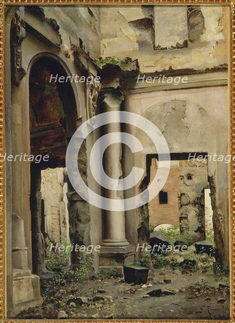 Interior view of the ruins of the old Court of Auditors, Quai d'Orsay, 1888. Creator: Unknown.