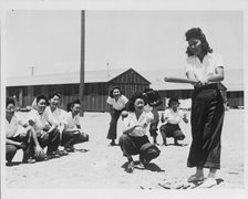 Japanese relocation, California, 1942. Creator: Dorothea Lange.