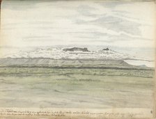 Table Mountain and Duiwelsberg seen from the land, 1786.  Creator: Jan Brandes.