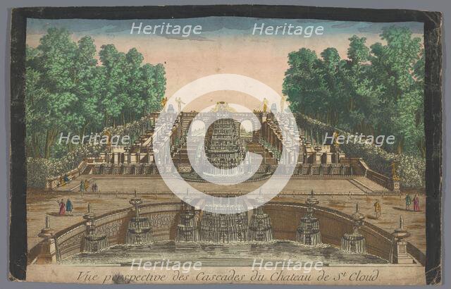 View of the Cascades of the Garden of the Château de Saint-Cloud, 1700-1799. Creator: Anon.