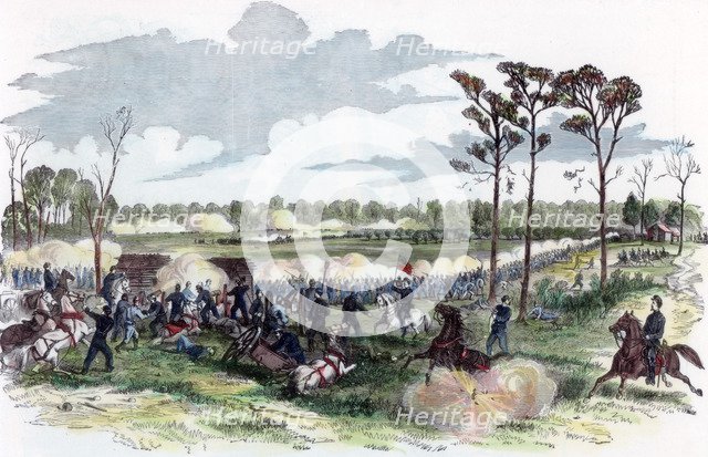 Battle of Shiloh, Tennessee, American Civil War, 6 April 1862. Artist: Unknown
