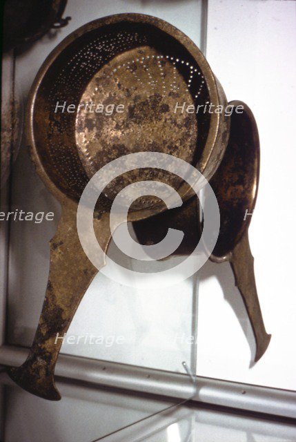 Roman bronze Strainer from Germany, c2nd century. Artist: Unknown.