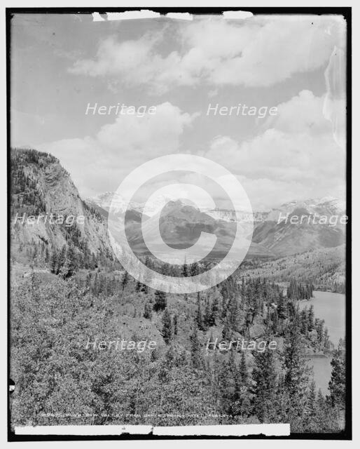 Down Bow Valley from Banff Springs Hotel, Alberta, c1902. Creator: Unknown.