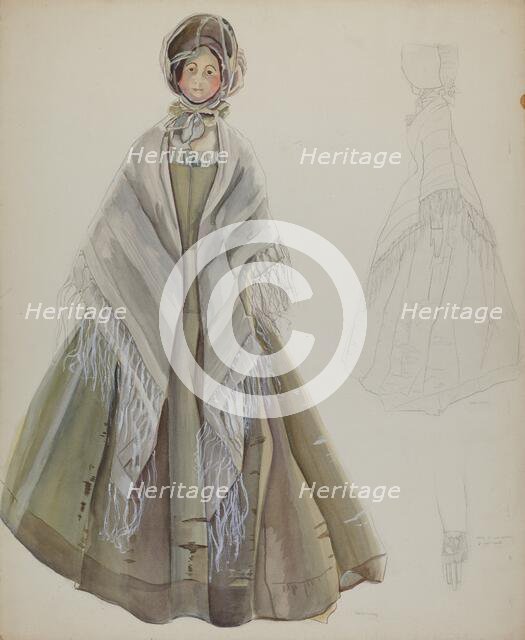 Quaker Doll, 1935/1942. Creator: Gwyneth King.