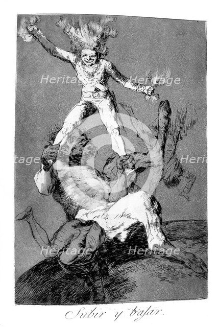 'To rise and to fall', 1799. Artist: Francisco Goya